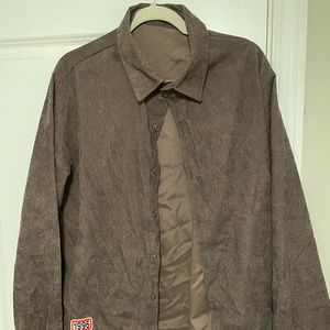 Shein Men’s Patch Detail Corduroy Shirt